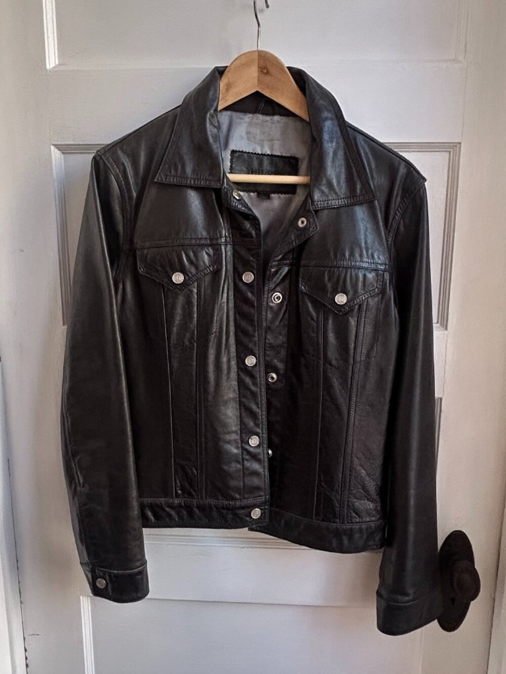 90's Vintage Guess Leather Trucker Jacket